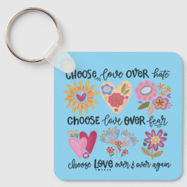 Choose love over hate. Choose love over fear. Sleutelhanger