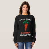 Choose me I Carrot About You Carrot Vegan Trui (Voorkant volledig)