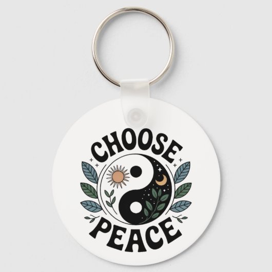 Choose Peace – Aluminum Keychain (Voorkant)