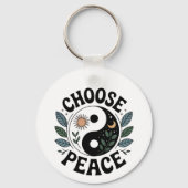 Choose Peace – Aluminum Keychain (Achterkant)