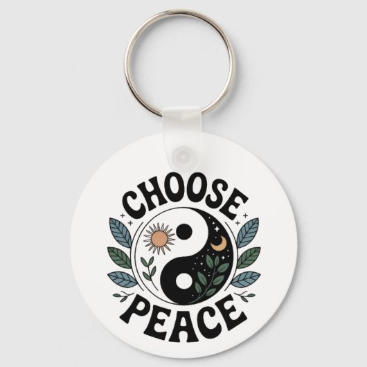 Choose Peace – Aluminum Keychain (Achterkant)