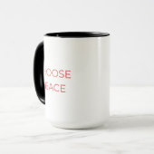 Choose Peace Mug | Minimal Aesthetic Soft Life Cof Mok (Voorkant links)