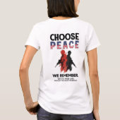 Choose Peace we remember 2 Soldier shooting DC T-shirt (Achterkant)