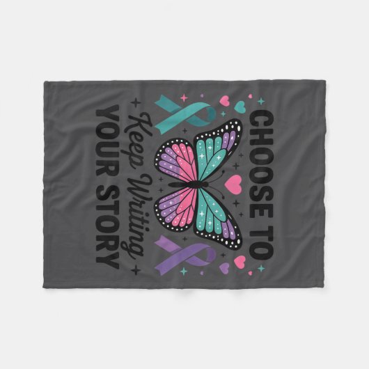 Choose To Keep Writing Your Story Insrational Butt Fleece Deken (Voorkant (Horizontaal))