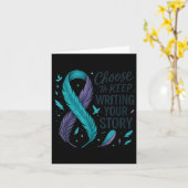 Choose To Keep Writing Your Story Insrational Quot Kaart (Gele Bloem)