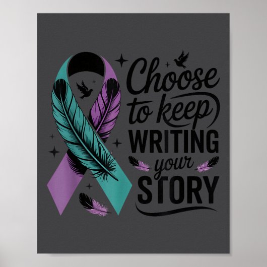 Choose To Keep Writing Your Story Insrational Quot Poster (Voorkant)