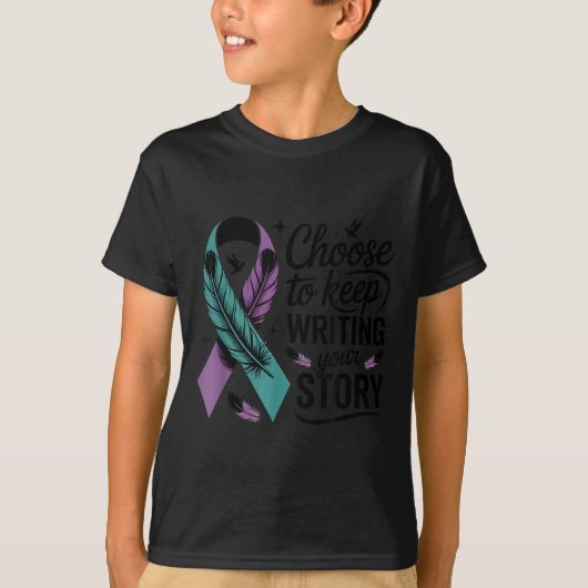 Choose To Keep Writing Your Story Insrational Quot T-shirt (Voorkant)