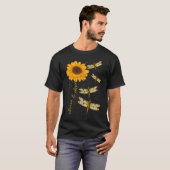 Choose To Shine Dragonfly Sunflower Teacher Growth T-shirt (Voorkant volledig)