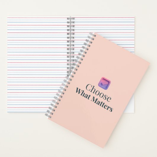 Choose What Matters Minimal Motivational Notebook Notitieboek (Binnen)