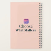 Choose What Matters Minimal Motivational Notebook Notitieboek (Achterkant)