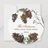 Choose Your Color Pine Cones Christmas Card Feestdagenkaart (Achterkant)