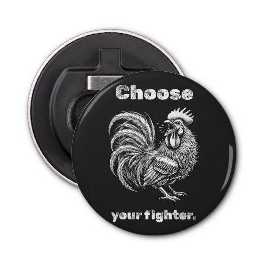 Choose Your Fighter – Demon Rooster. Button Flesopener (Voorkant)