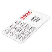 Choose Your Own Colors 2026 Photo Calendar Magnet Magneet (Linkerzijde)