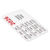 Choose Your Own Colors 2026 Photo Calendar Magnet Magneet (Rechterzijde)