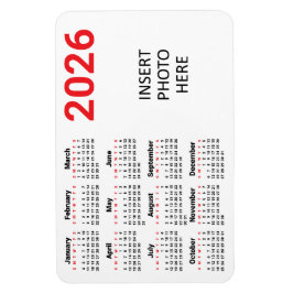 Choose Your Own Colors 2026 Photo Calendar Magnet Magneet