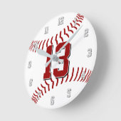 choose your own colors baseball ronde klok (Hoek)