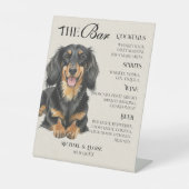 CHOOSE YOUR OWN Dog Wedding or Event Bar Menu Reclamebord Met Voetstuk (Voorkant)