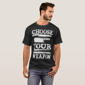 Choose Your Weapon Cooking Guru  Cook Retro Chef   T-shirt (Voorkant volledig)
