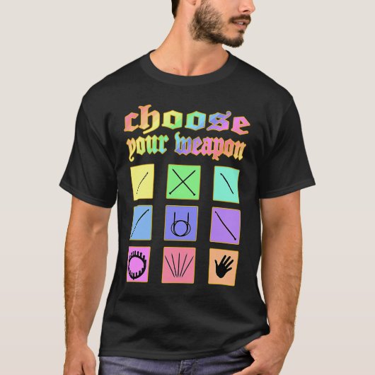 Choose your weapon knitting crochet sewing loom ra t-shirt (Voorkant)
