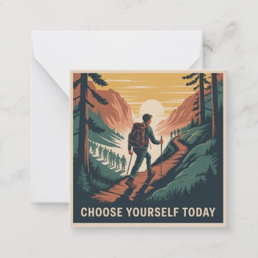 Choose Yourself Today Notitiekaartje (Voorkant)