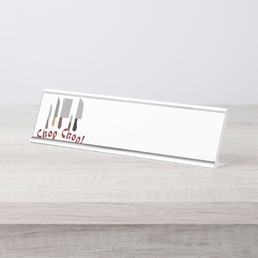 Chop Chop Bureau Naambordje (Voorkant)