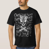 Chop Chop Funny Manic Chef Skull T-shirt (Voorkant)