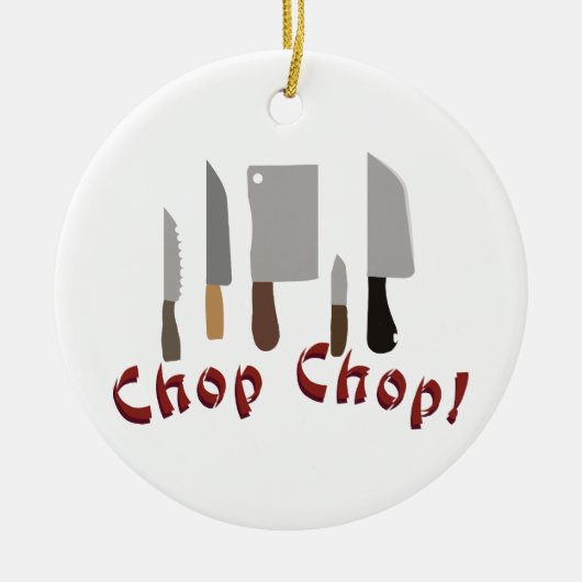 Chop Chop Keramisch Ornament (Voorkant)