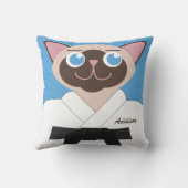 Chop deze piloot Karate Kat gepersonaliseerd Kussen (Achterkant)