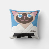 Chop deze piloot Karate Kat gepersonaliseerd Kussen (Voorkant)