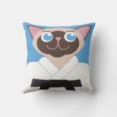 Chop Dit loods Karate Kat Kussen (Achterkant)