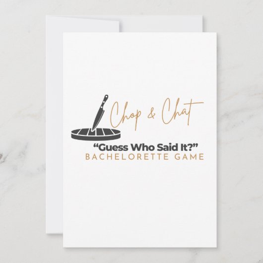 Chop en Chat :Guess die zei dat het ?Holiday Kaart (Voorkant)