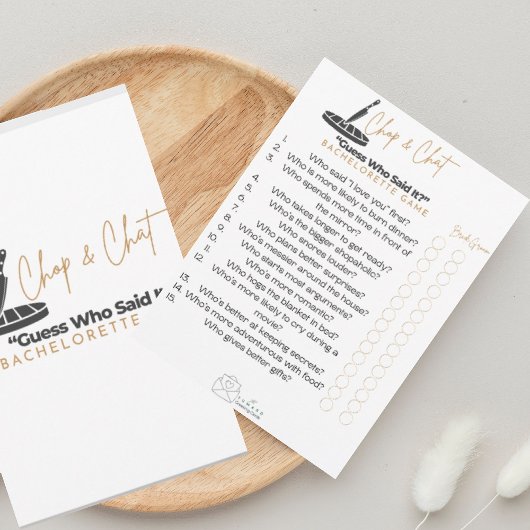 Chop en Chat :Guess die zei dat het ?Holiday Kaart