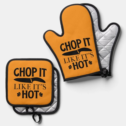 chop it like it's hot ovenwant & pannenlap set (Voorkant / Achterkant)