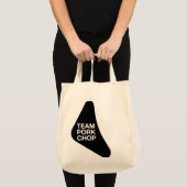 Chop-ontwerp zwart-varkensvlees tote bag (Voorkant (product))