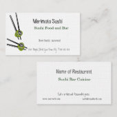 Chop Sticks N Sushi Chinese Food Restaurant Visitekaartje (Voorkant / Achterkant)