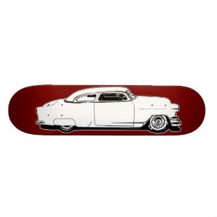 Chop top Chevy Black, wit, rood grafisch dek Persoonlijk Skateboard