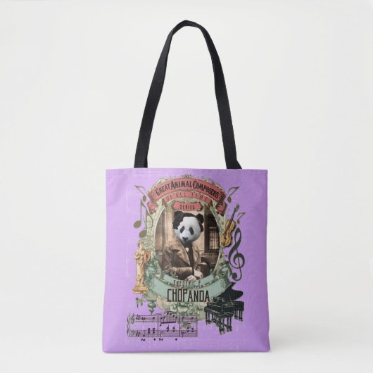 Chopanda Funny Pand Great Animal Composer Chopin Tote Bag (Voorkant)