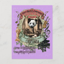 Chopanda Funny Panda Great Animal Composer Chopin Briefkaart