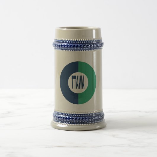 Chope 624 g Blauw Grey OTTAWA Bierpul (Center)
