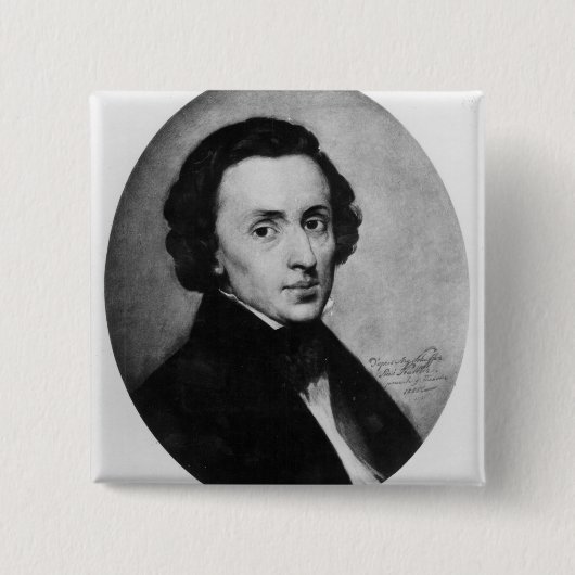 Chopin, 1858 vierkante button 5,1 cm (Voorkant)