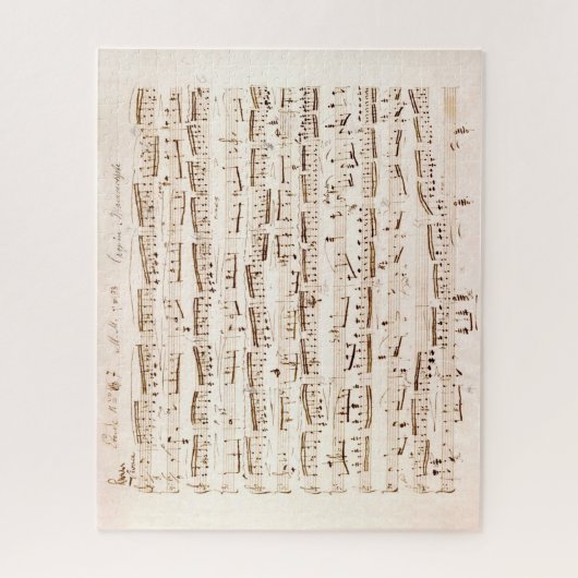 Chopin Classical Music Score Puzzle Legpuzzel (Verticaal)