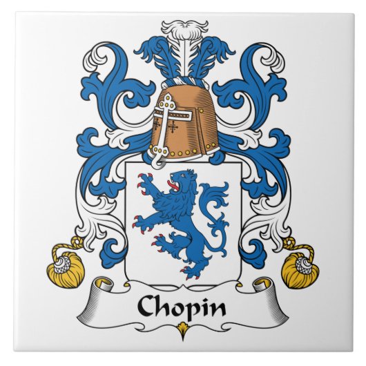 Chopin Family Crest Tegeltje (Voorkant)