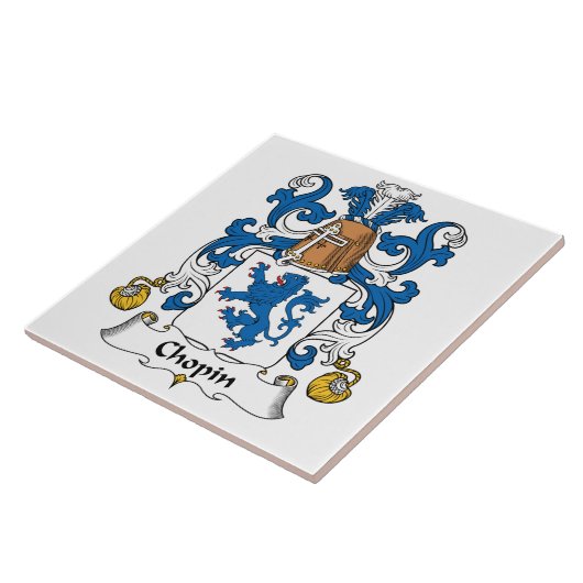 Chopin Family Crest Tegeltje (Zijkant)