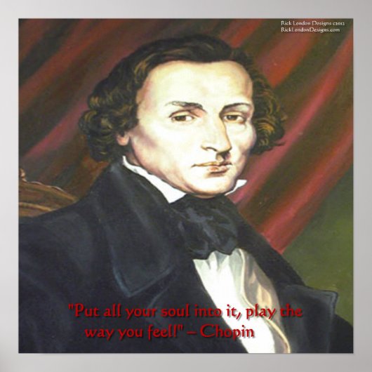 Chopin How To Play Citaat Poster (Voorkant)
