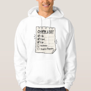 Chopin Liszt Boodschappenlijst Hoodie