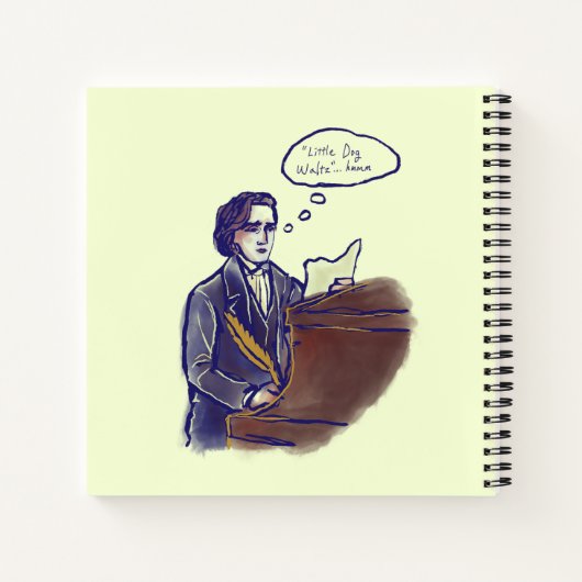Chopin Minute Waltz Spiral Notebook Notitieboek (Achterkant)