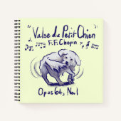 Chopin Minute Waltz Spiral Notebook Notitieboek (Voorkant)
