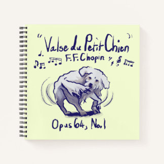 Chopin Minute Waltz Spiral Notebook Notitieboek