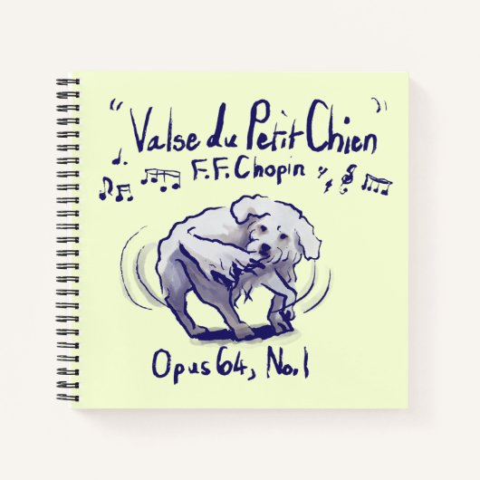 Chopin Minute Waltz Spiral Notebook Notitieboek (Voorkant)