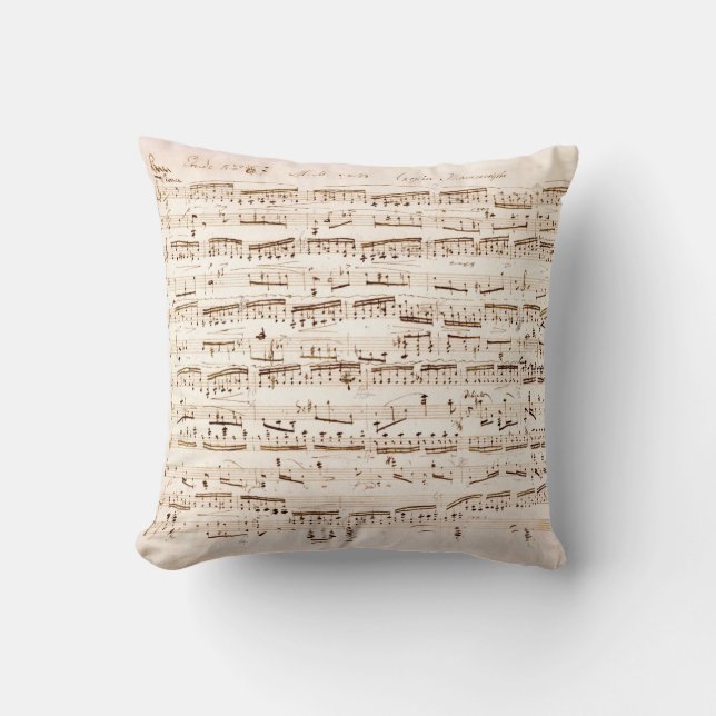 Chopin Music Pillow Kussen (Voorkant)